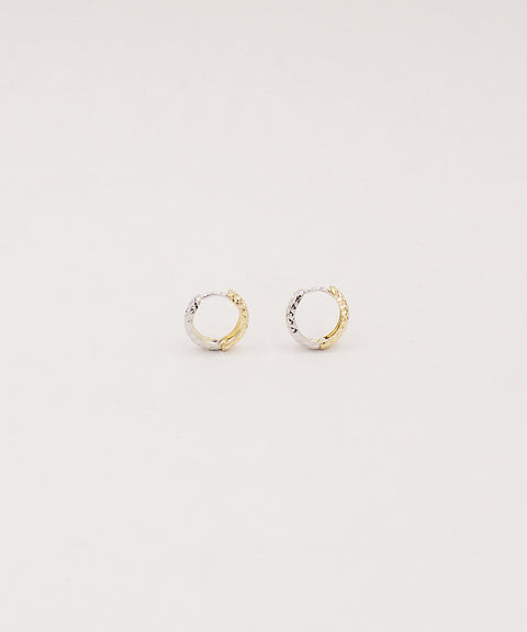 TWO TONE HOOP EARRINGS