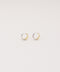 TWO TONE HOOP EARRINGS