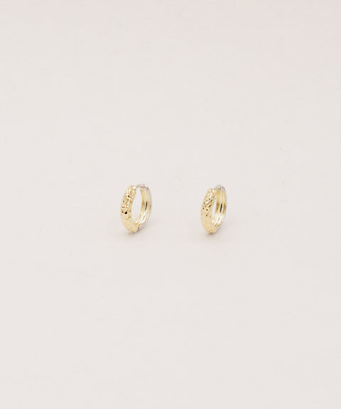 TWO TONE HOOP EARRINGS