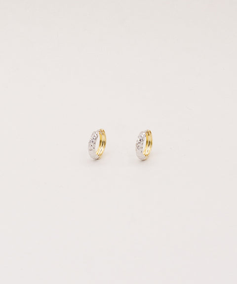 TWO TONE HOOP EARRINGS